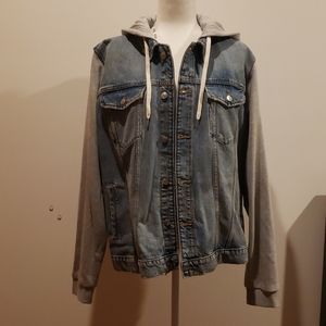 NWT H&M Denim Jacket with Hoodie